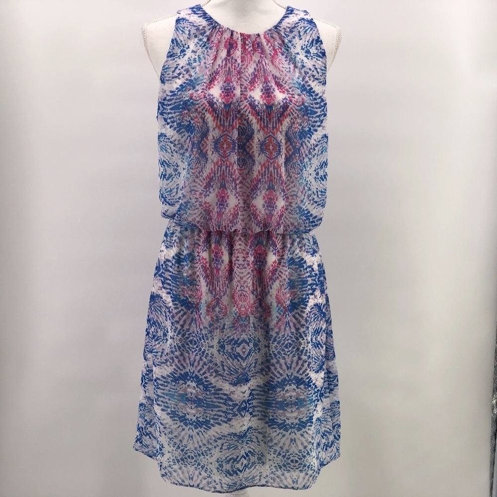 London Times Blue Pink Dress 10